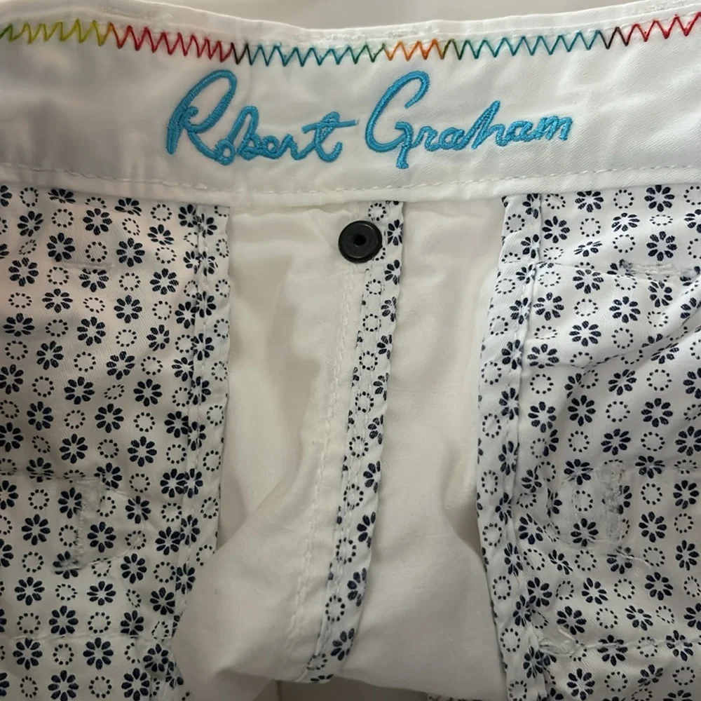 Robert Graham white cotton shorts 40